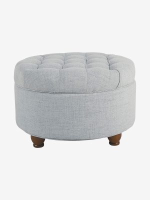 Large Button Tufted Round